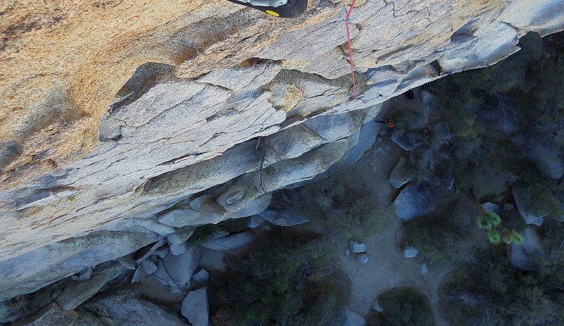Leading high up on LMNB, above the 2nd of three fun overhangs, near the top.  Done in one long pitch, just going wherev the funnest of the abundant patina jugs led.  16 Nov 2018.