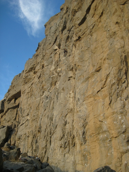 Brandon Cating climbing. Photo by Inyoung Whang