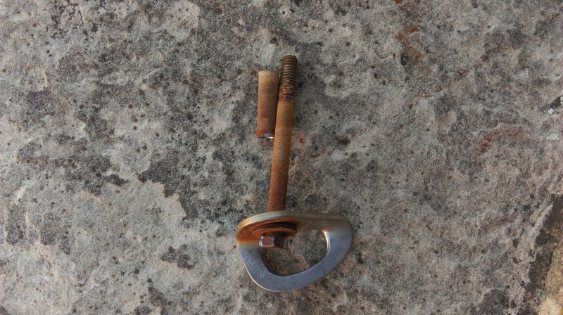 Removed this bolt and replaced with a half inch 5 piece bolt from the ASCA.
