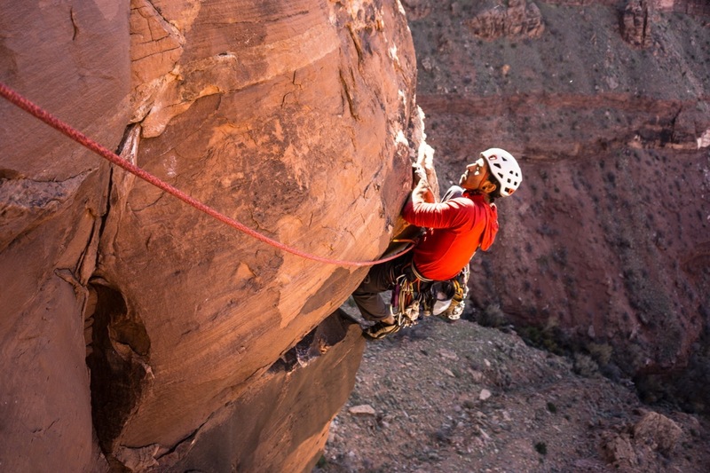 Downclimb and slight traverse from the belay on P4. The first bolt is about 2 meters higher.