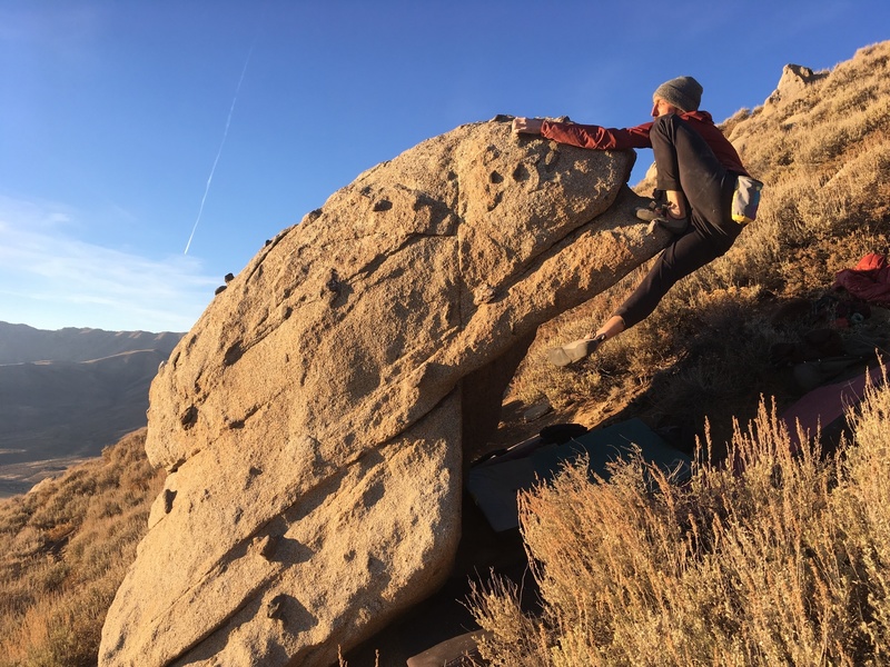 Beau Stuart pulling on the gobstopper and making the mantle top out.
