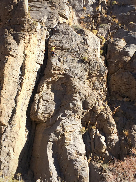 Climber on Chewey The Beaver.