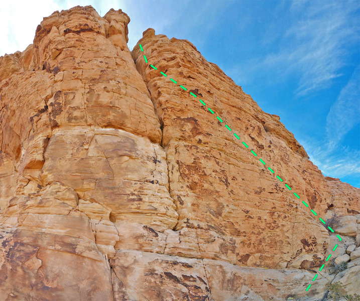 Ramp leading to Calico South Viewpoint (with potential steeper line to its left)