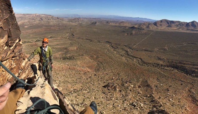 The view from the top of pitch two is fantastic and so is the belay ledge.
