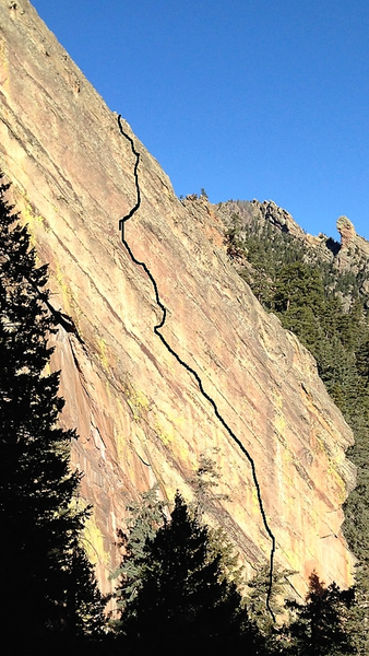 A rough topo showing the upper first pitch and all of pitches 2 and 3.