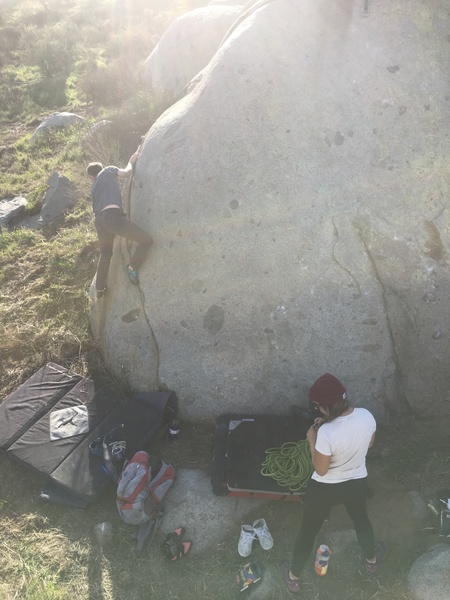 Skyler climbing