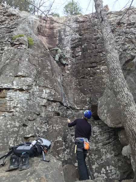 My dad, Al Brown, heading up Emma’s. Huge holds and great movement.