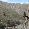A scenic time climbing in the kern canyon. Liz rappelling from the anchors of Unknown 4 & 5.