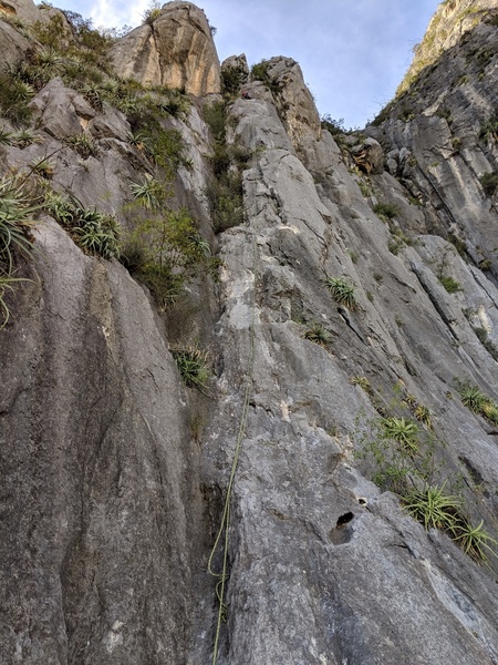 Coming down from the second pitch