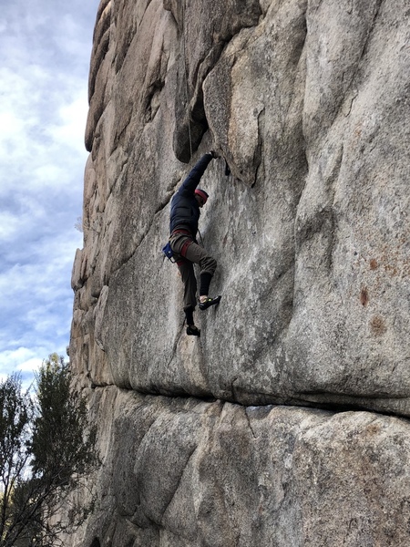 Reinhold Hardman working the flake on a 25 degree winter morning