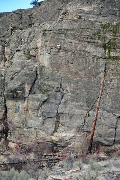 climber on route