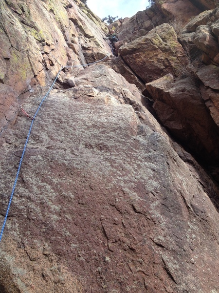 Halfway up.