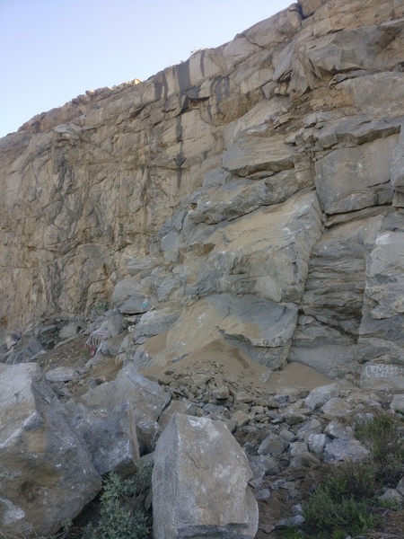 MAJOR rockfall on the route Schoolhouse Rock (5.8).