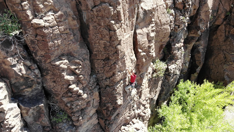 Upper section of "New Kids on the Block," Percha Creek, NM-August 2018