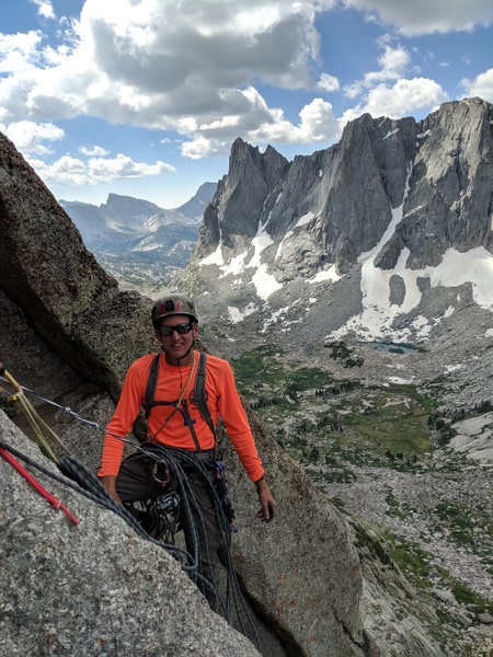 Descending the South Buttress. July 2018