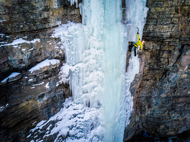 Buster finishing up the upper ice section on Cupcake Corner.