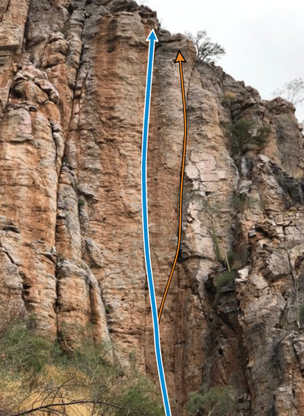 La ruta es la linea marcada con azul