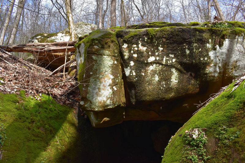 The pillar-like feature.