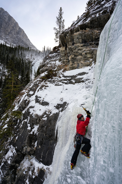 Left line with thinner ice and a little bit more technical.