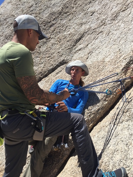 Kenneth Irizarry at Trad anchors @ McDowell Mountains