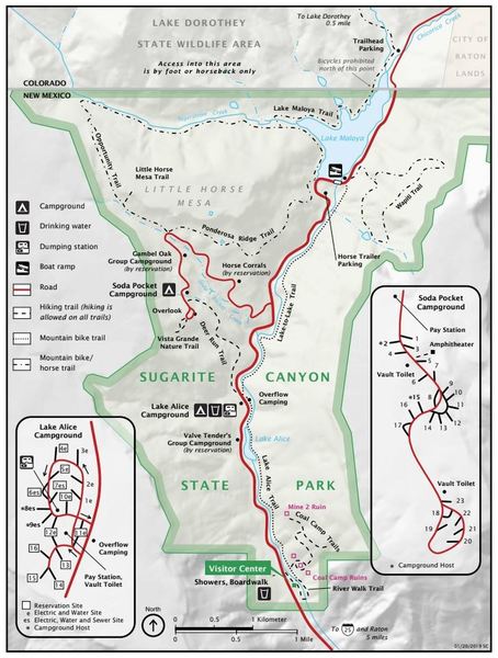 Updated 2019 color Sugarite Canyon State Park map