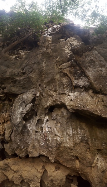 Although there is currently only one route at this wall there is definitely some potential for a few more fun lines. Hopefully some developers head this way soon :-)