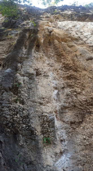 Enjoy this fun tufa climb with a couple overhang sections.