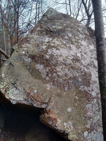 Triangular slab boulder