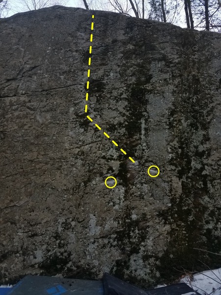 This photo shows the line of the climb.