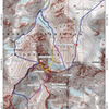 Map of the various routes on Granite Peak.