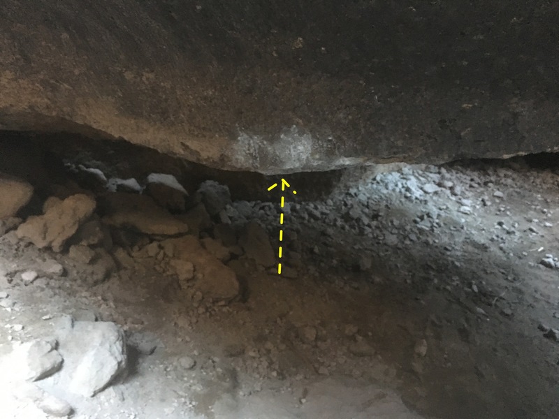 Left hand start. Often used as a toe hook to gain the jug hole of Beefcake.