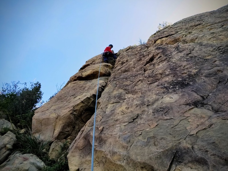 Climbing up the crack