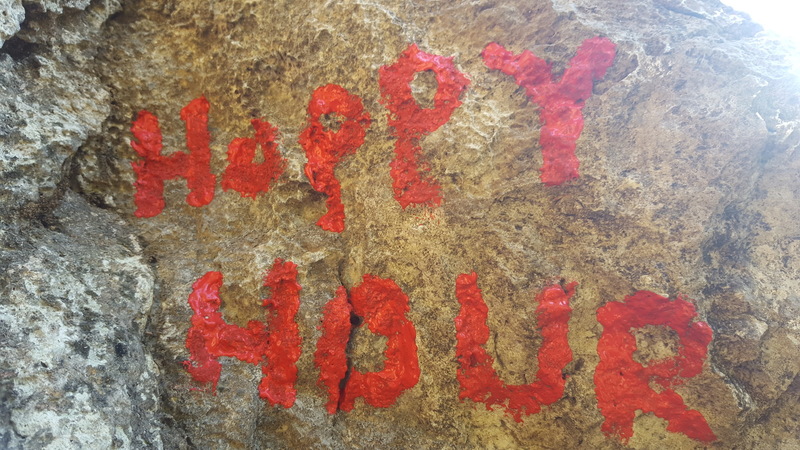 Happy Hour is the last route on the right side of the wall.