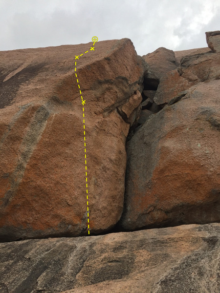 The Wick, sport, on the left and Stem Corner, trad crack, on the right.