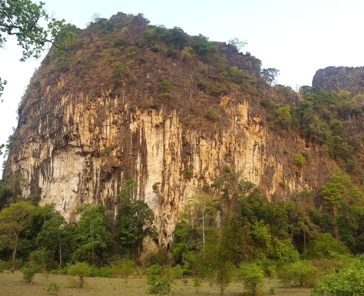 Elephant is located on the right side of the cliff with Hilton towering in the middle on the photo.