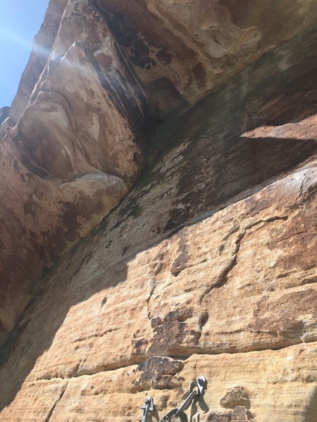 The anchor at the base of pitch 4 (roof pitch) has been fixed. So don't worry about the old photos with a one bolt anchor.