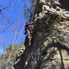 enjoying spring climbing at pilot mtn