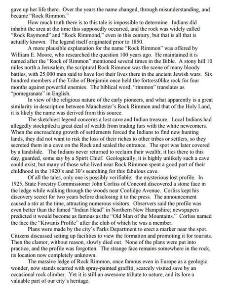 The legend of Rock Rimmon (part 2) from: https://www.manchesternh.gov/Portals/2/Departments/parks_and_rec/12_0213%20Rock%20Rimmon.pdf