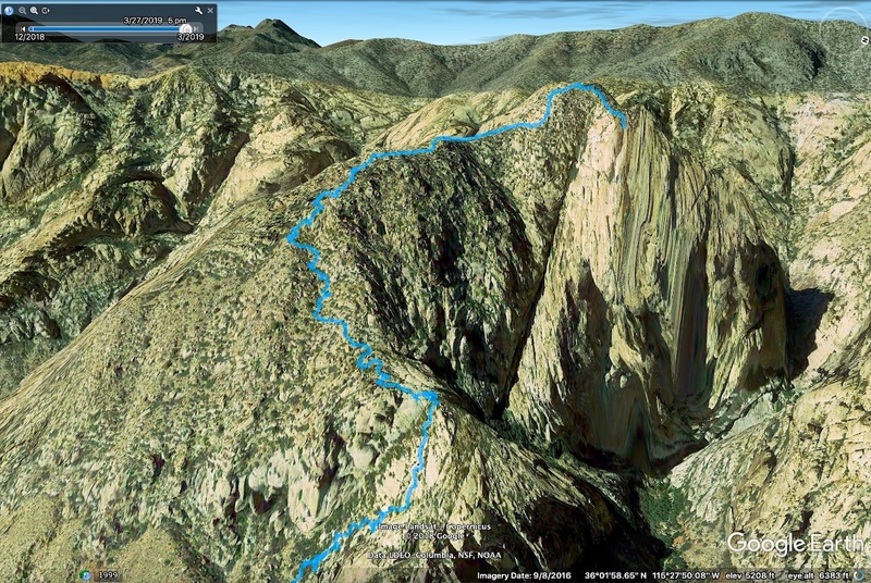Epinephrine Descent Google Earth (zoomed in).