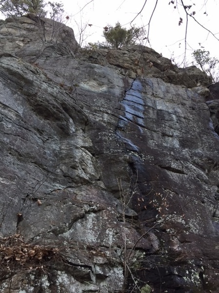 The crack is almost always wet during the spring.