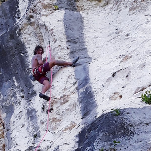 Jean getting into the crux