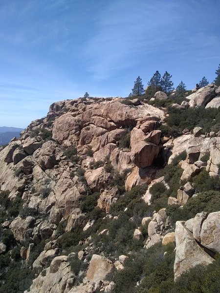 Rock Climbing in Beginner's Bluff, San Diego County