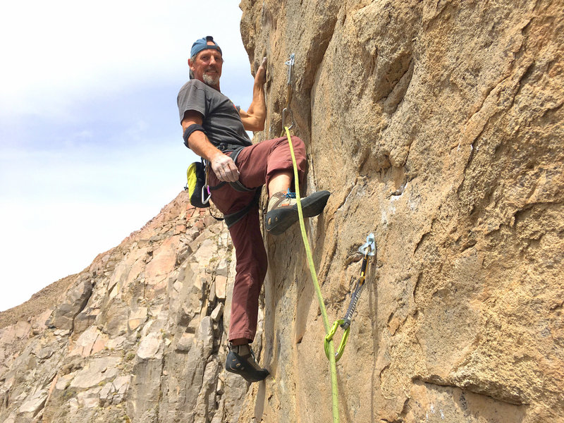 Starting up the first ascent of Business Time