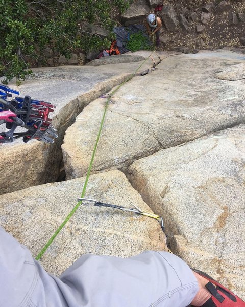 Looking down at the wide section