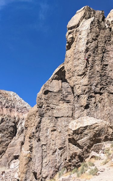 climber on Sendero 3/30/2018