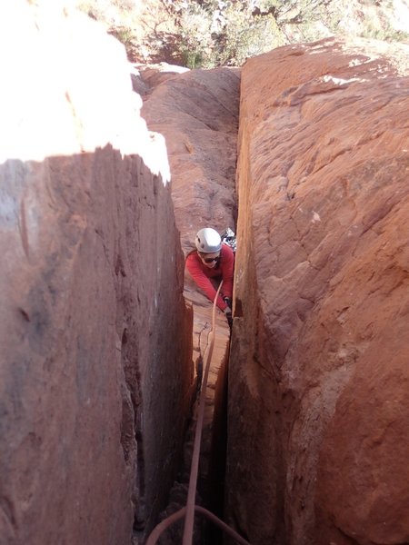 Giselle Field jams the splitter at the top of Pitch 1. Wide thrutching is in her near future.