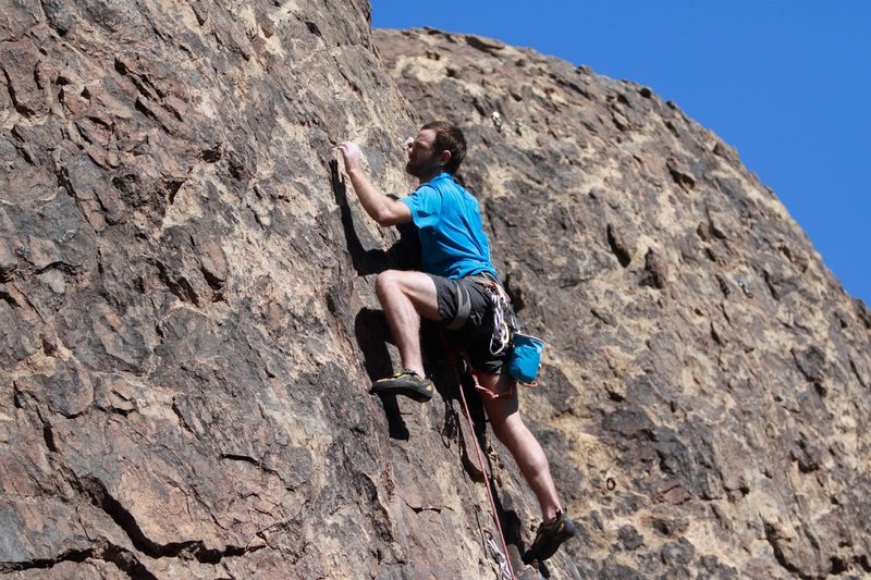 easy climbing past the mini roof.