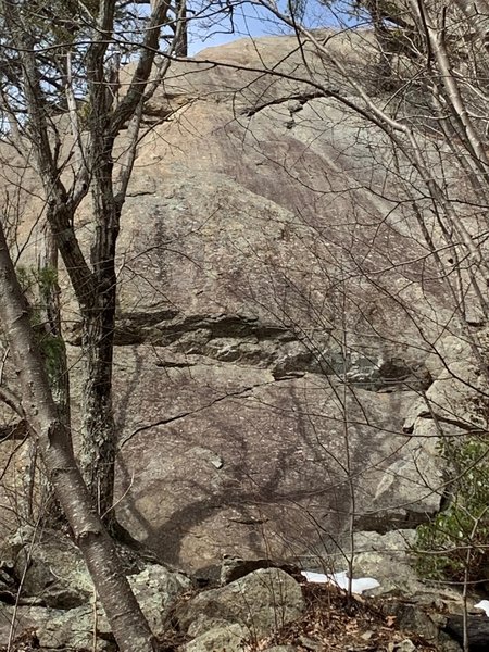 A closer view of Beginner Slab. You can barely see the two anchor bolts at the very top-middle.