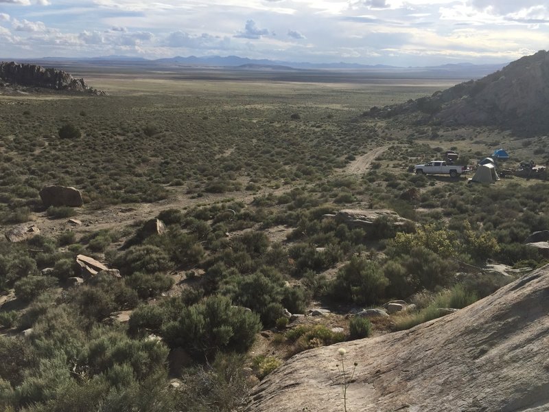 The view looking west from the Canoodle. The Quarry sector can be seen in the upper RH corner of the photo.