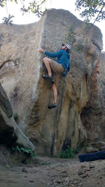Starting up the arete